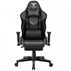 Bigger & Wider | VX RACE Gaming Chair with Footrest/ Swivel Leather Desk Chair-Grey
