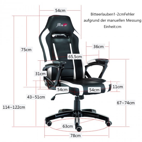 Ergonomic Home Office Gaming Chair with Adjustable Height [ZKLC-09]