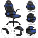 Ergonomic Home Office Gaming Chair with Adjustable Height Rocking Function[ZKOC-03BKBL]
