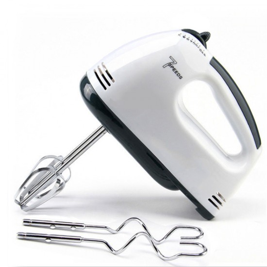 Hand Mixer Electric Whisk – Food Mixer for Baking with 7 Speeds, 220W, 2 Stainless Steel Beaters