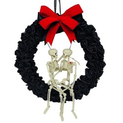 Gothic Skeleton Lovers Valentine's Day Wreath Decoration
