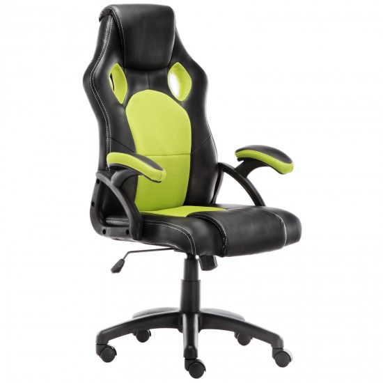 [FLASH SALE] ]JL Comfurni Racing Gaming Chair/ Computer Chair/Mesh Office Chair - Flu-Green