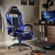 X Series Blue| Gaming Office Chair With Footrest/Computer Chairs/ Swivel Leather Desk Chair