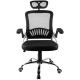 JL Comfurni Executive High Back Mesh Office Chair with Adjustable Headrest Armrests
