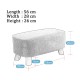 Upholstered Stool Bench Ottoman Square Pouffe Footstool Wooden Change Shoes Stool Footrest Stool for Bedroom Living Room Hallway (Grey)