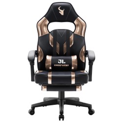 HALO Series Bright Gold| Gaming Office Gaming Chair/Footrest Chair/ Office Computer Desk Chair