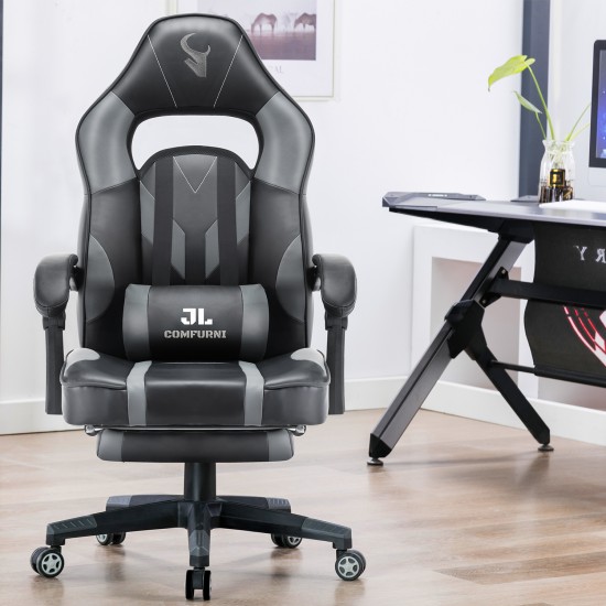 HALO Series Grey | Gaming Office Gaming Chair/Footrest Chair/ Office Computer Desk Chair