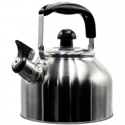 Vinekraft Traditional Kettle with Whistle 304 Stainless Steel Teapot Induction Water Kettle 2.7 Litre -Silver