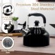 Vinekraft Traditional Kettle with Whistle 304 Stainless Steel Teapot Induction Water Kettle 2.7 Litre -Black