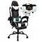 Constellation Series White| Gaming Office Chair with Massage Lumbar Pillow