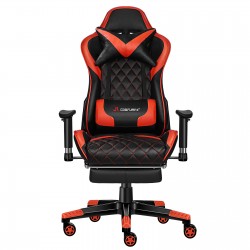 Athena Argyle Red Line | Gaming Chair With Footrest/Computer Desk Chairs