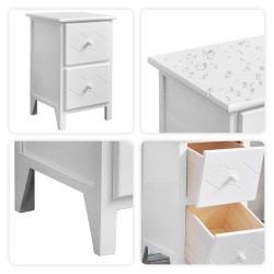 2/3/4 Drawer Side Bedside Table Cabinet Storage Unit / Night Stand Home Living Room Bedroom