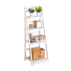 EXQUI Plant Flower Pot Shelf /Stand Bookcase /Leaning Garden Storage Rack