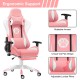 Pink Cat claw | Gaming Chair with Footest/Computer Chairs/ Swivel Leather Desk Chair [J12CTPK]