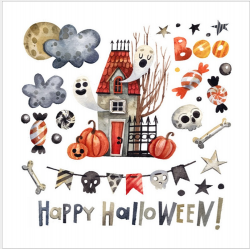 Halloween Stickers Home Decor Removable DIY Decals Wall Art Stickers