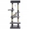 Cat Tree Scratching Post Climbing Play Tower with Fur Toy for Large Cats - 51*51*136cm (Beige/Grey)