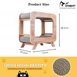 Wooden Cat House Cat Scratching Post for Furniture Protection