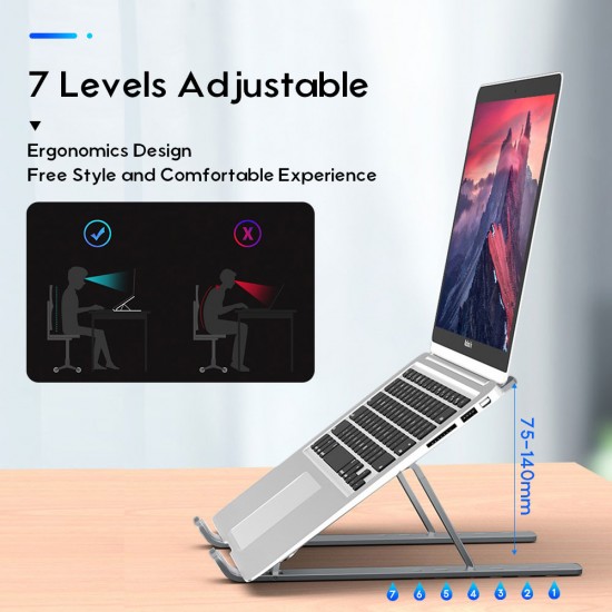 Laptop Stand, Aluminum Tablet Bracket Foldable and Adjustable Computer Notebook Stand