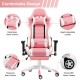 High Density Mould Shape Foam|Narkissos Series Pink|Gaming Chair with Footrest
