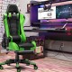 Classic Green | Gaming Chair with Footrest/Computer  Chair