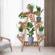 EXQUI Wood Flower Stand Display Plant Shelf - 4 Tiers