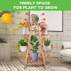 EXQUI Wood Flower Stand Display Plant Shelf - 4 Tiers
