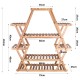 EXQUI Wood Flower Stand Display Plant Shelf - 6 Tiers