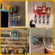 Vinekraft 4 Bottle Optics for Spirits Wall Mounted Wine Drink Dispensers