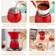 Vinekraft Moka Pot, Espresso Maker, ‎Aluminium Stove Top Coffee Maker with a Coffee Clip Spoon, 300ml/6 Cups - Red