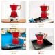 Vinekraft Moka Pot, Espresso Maker, ‎Aluminium Stove Top Coffee Maker with a Coffee Clip Spoon, 300ml/6 Cups - Red
